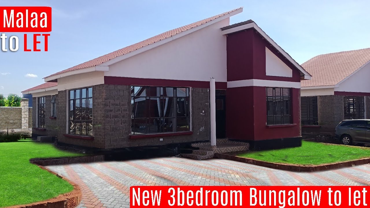 Brand New 3 bedroom bungalow to LET along Kangundo Road at Malaa. All bedroom are en-suite
