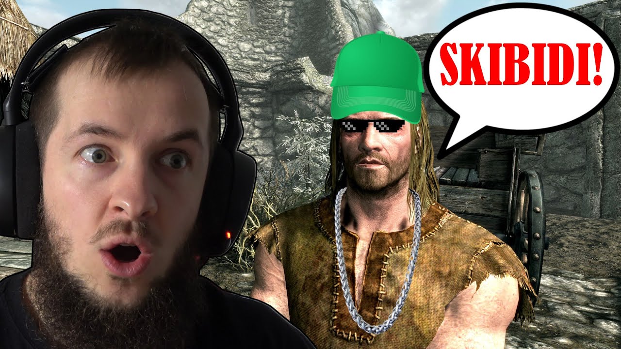 Marcel Reacts to Skyrim Intro But It's Brainrot Part 2