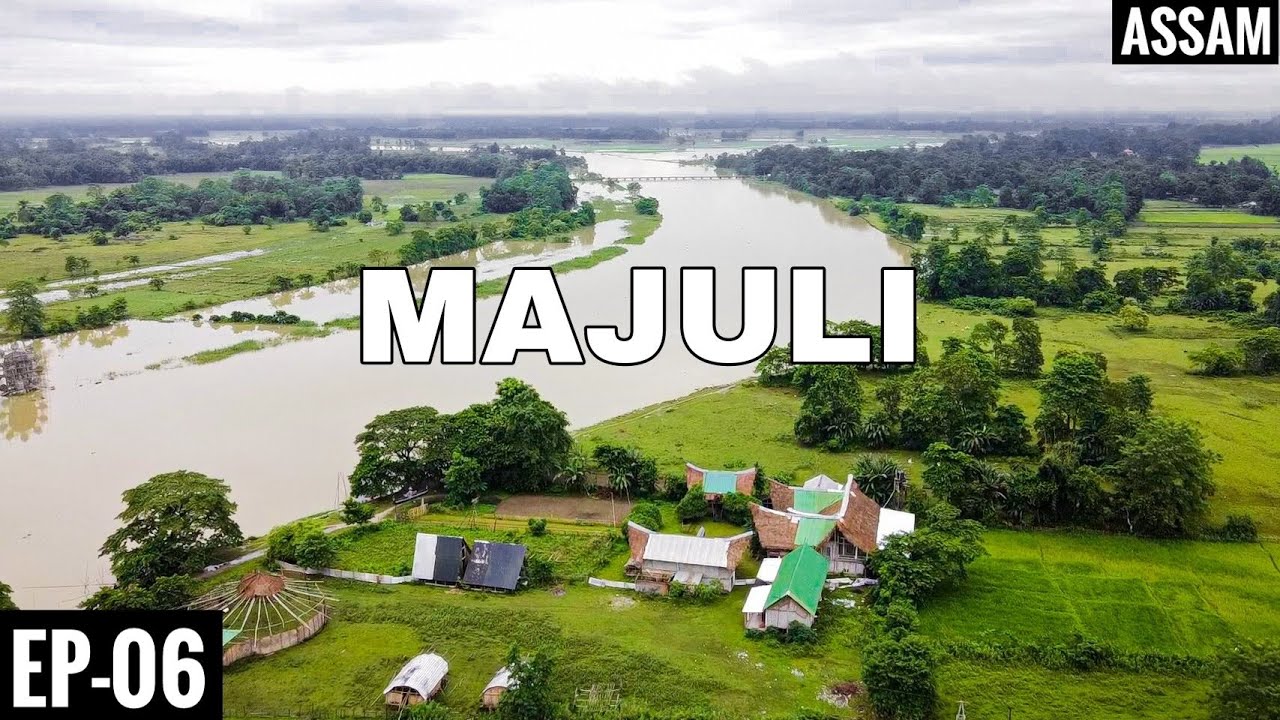 MAJULI IN 3 MINUTES all DRONE SHOTS | World's Largest Riverin Island