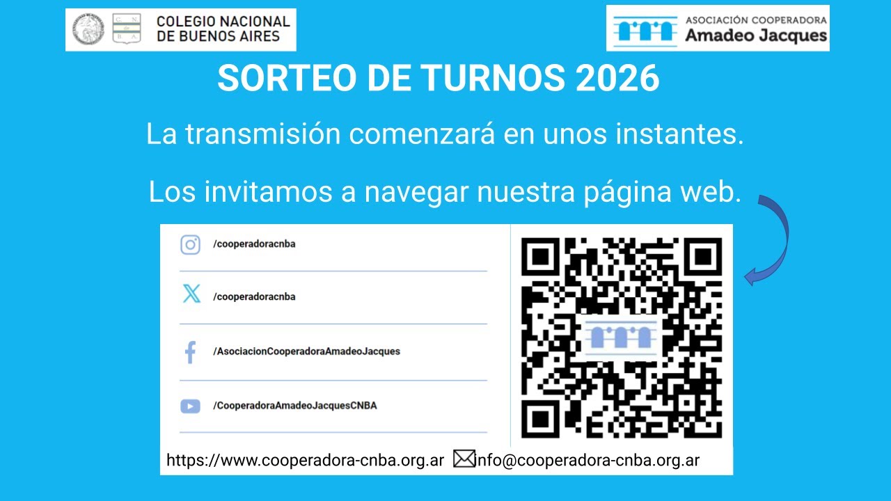 Sorteo de turnos CNBA ingresantes 2026