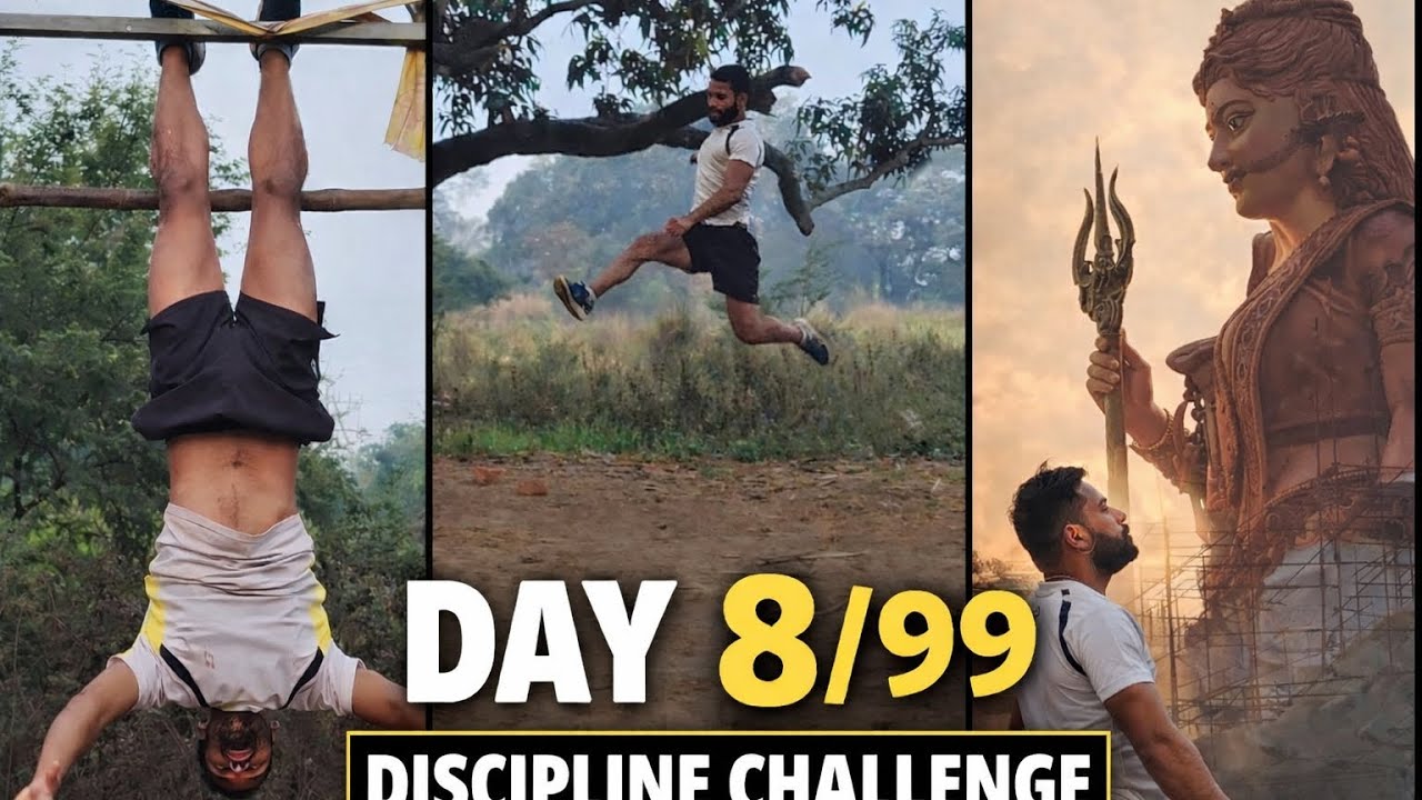 Day 8/99 Discipline Challenge | Legs, Shoulders & Running – No Excuses 💪🔥