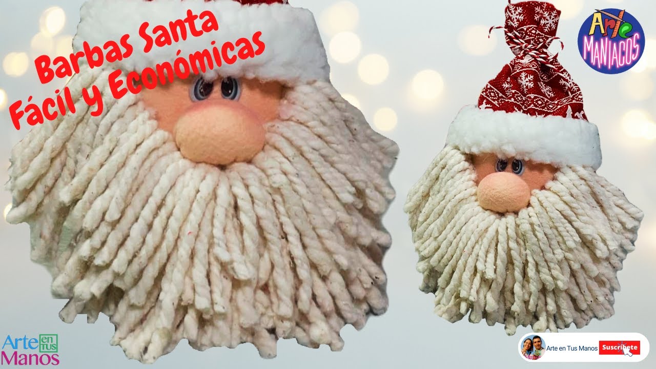 🔴Cómo Hacer BARBAS Para Santa Claus, FÁCIL Y ECONÓMICAS Con Artemaníacos