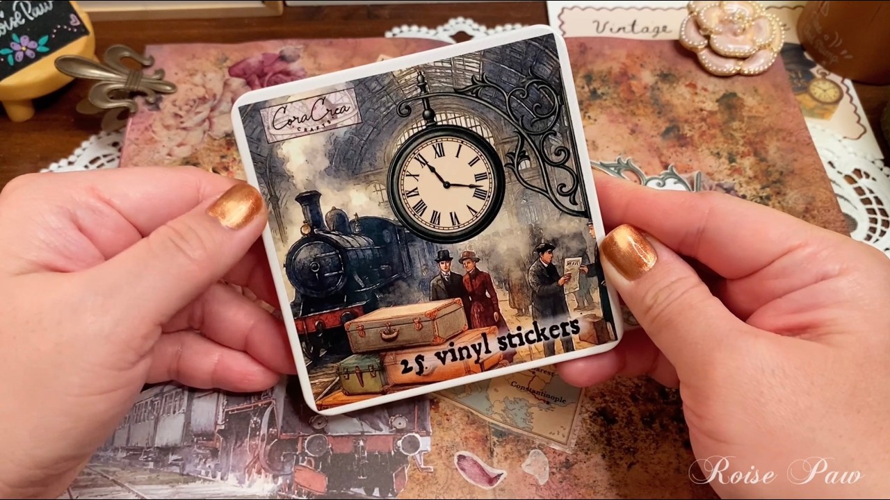 ASMR | Orient Express Theme ft. CoraCreaCrafts | Relaxing Unboxing and Scrapbooking