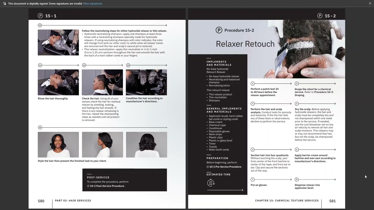 Milady Cosmetology Ch 15 Pages 576-584 Chemical Texture Services