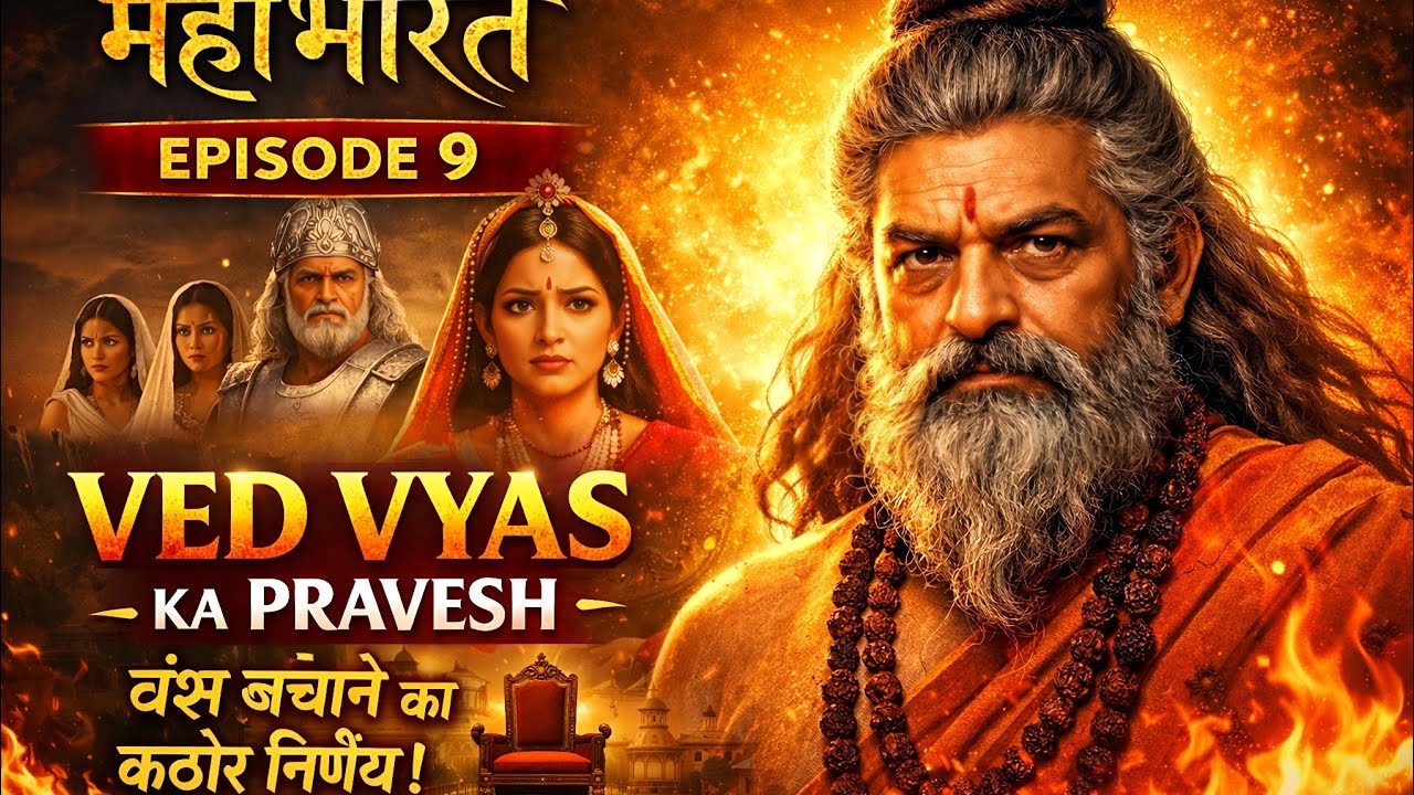 Mahabharat Episode 9 | Ved Vyas ka Pravesh 🔥 | Vansh Bachane Ka Kathor Nirnay | Animated