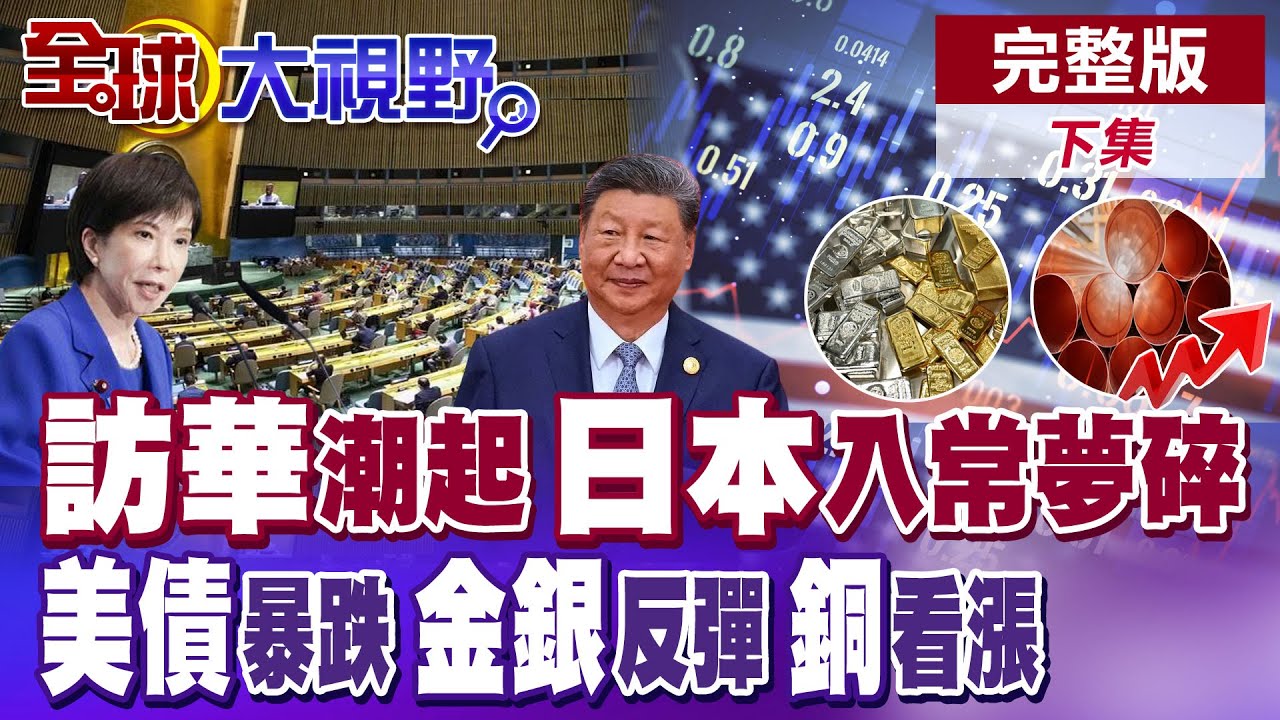世界轉向訪華潮起 高市早苗解散眾議院 日本入常夢碎!財政政策遭質疑 日本國債波動外溢影響美債市場?金回落銀反彈銅看漲【全球大視野】完整版下集 ‪‪@全球大視野Global_Vision