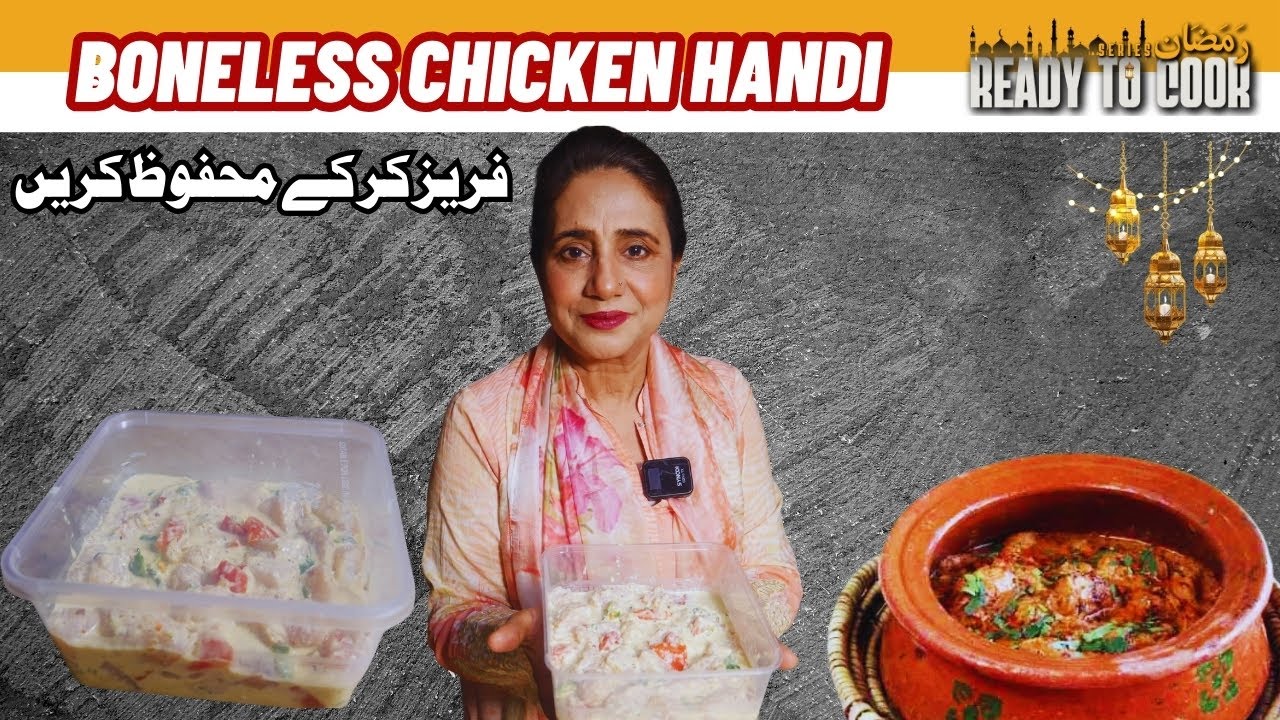 CHICKEN HANDI RECIPE RESTAURANT STYLE | CHICKEN BONELESS HANDI I Chef Rida Aftab