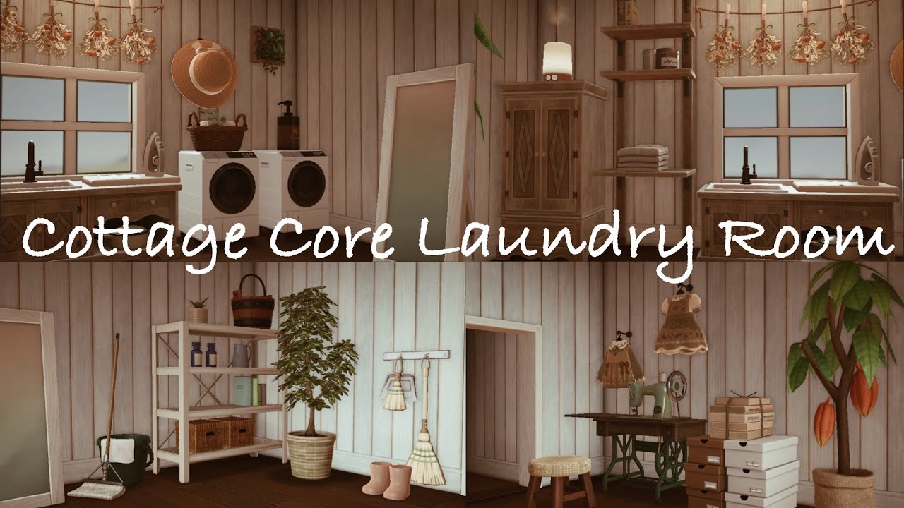 Cottagecore Laundry Room | Speed build | Animal Crossing New Horizons