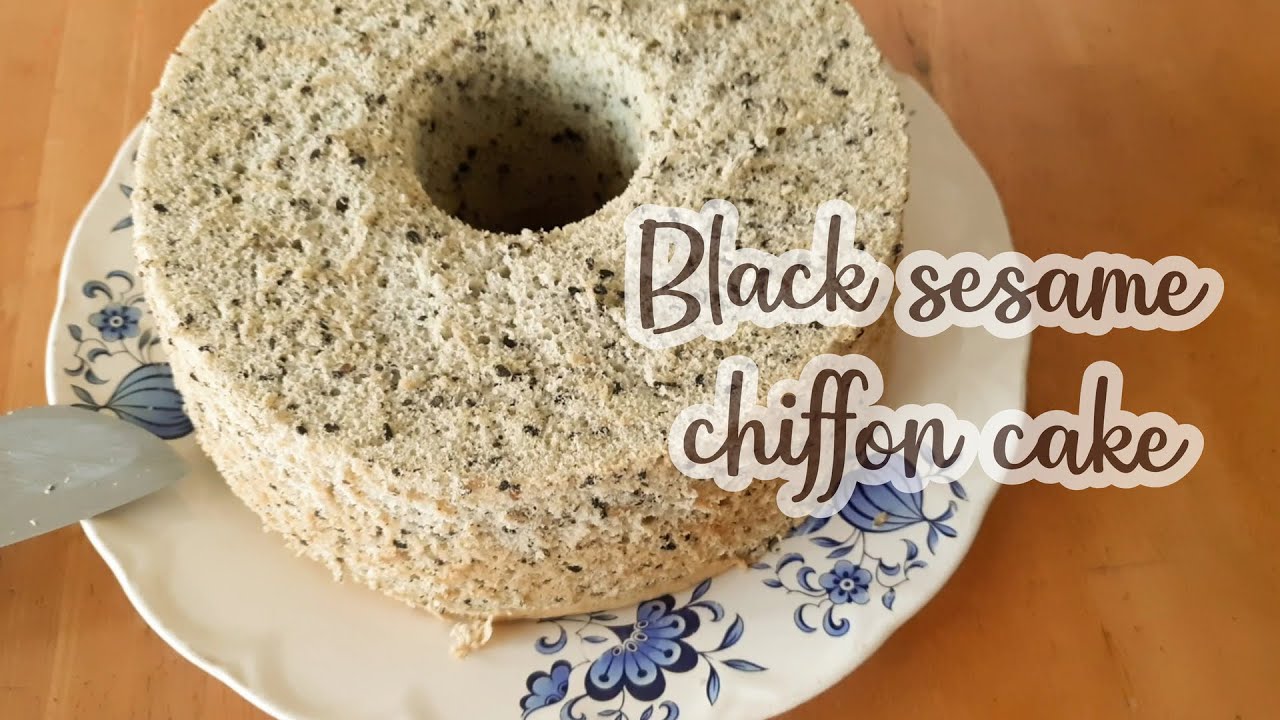Black sesame chiffon cake│merrydawn