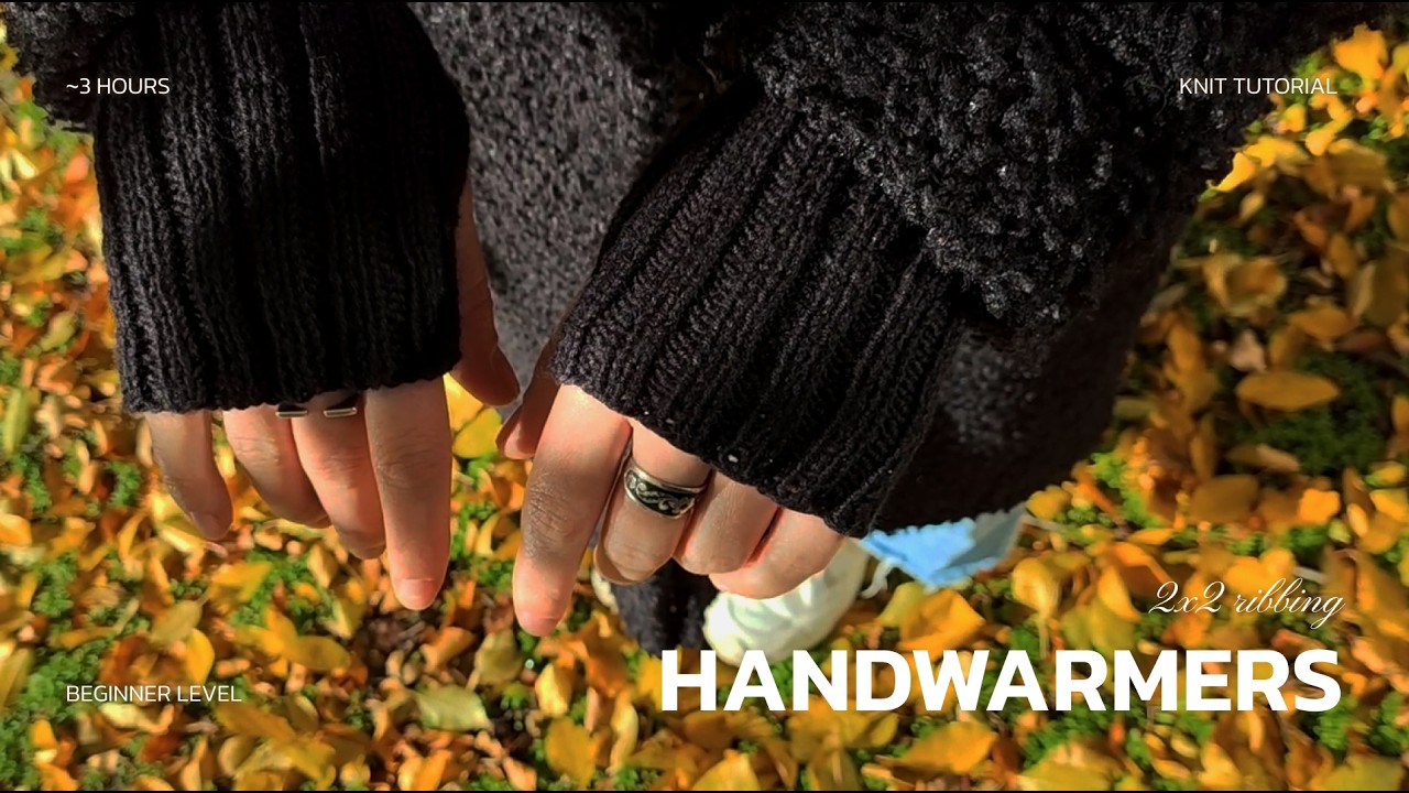Knit handwarmers | ribbing 2x2 | beginner-friendly