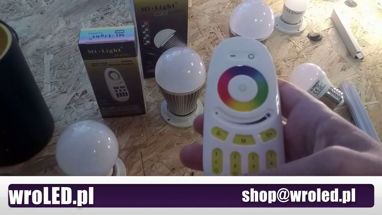 Jak dziala zarówka RGB W sterowana pilotem Mi-Light