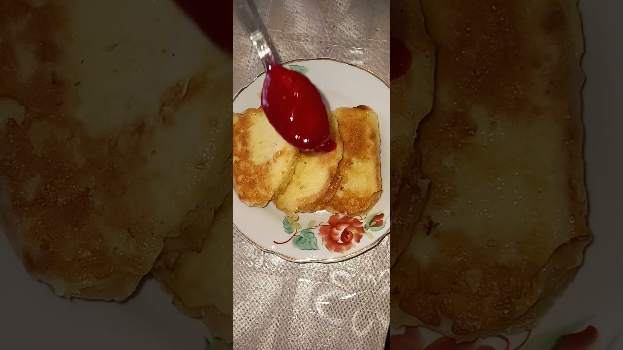 French toast with currant jam
