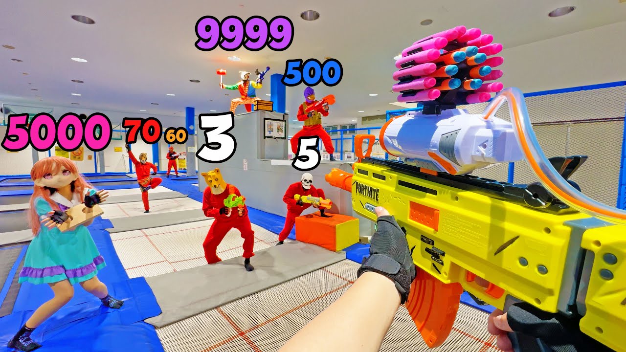 Nerf War | Amusement Park Battle 120(Nerf First Person Shooter)