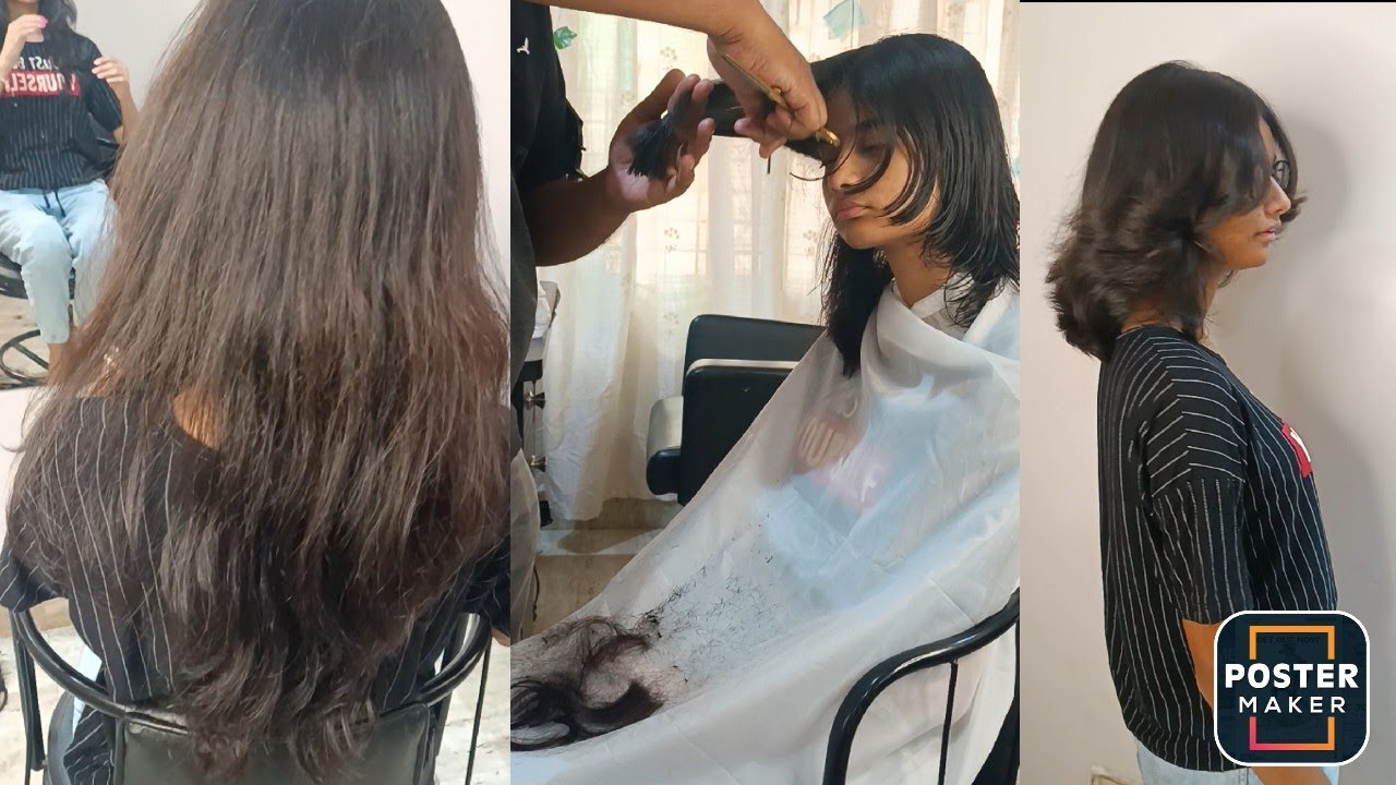 After Mom'S Haircut, Big Snip time for Daughter💇‍♀️ ( Long to Short Blunt Haircut💇‍♀️ )