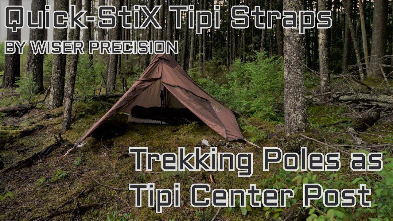 Tipi Pole with Trekking Poles - Quick-StiX Tipi Straps