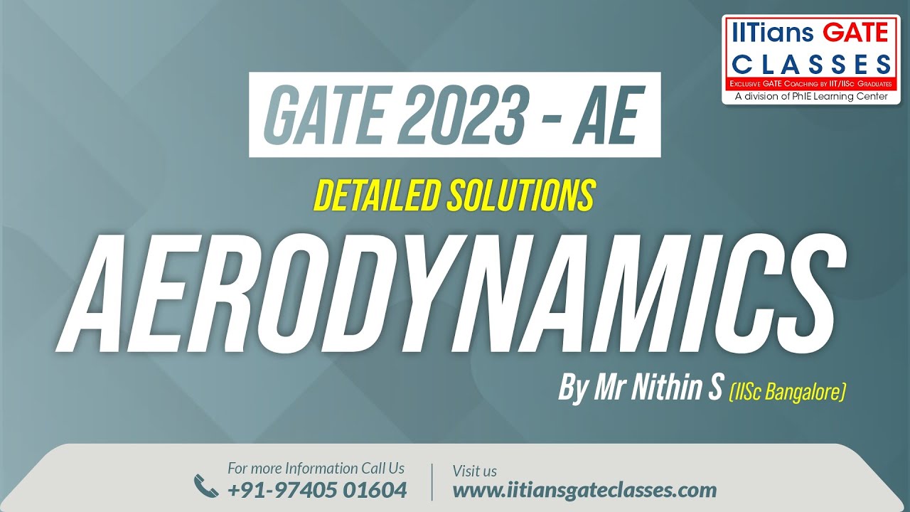 GATE 2023 Aerospace Engineering Question Paper | Aerodynamics Solutions | GATE AE Online Lectures