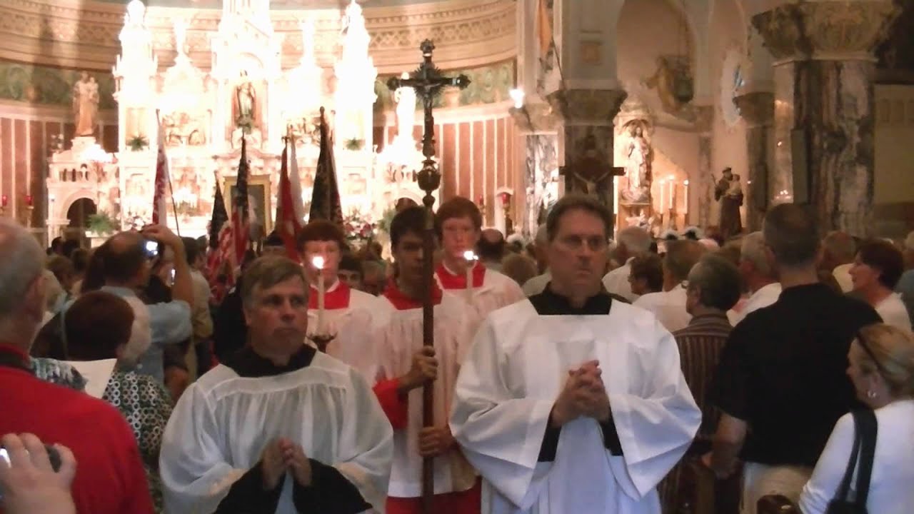 Recessional procession after first St Casimir Mass