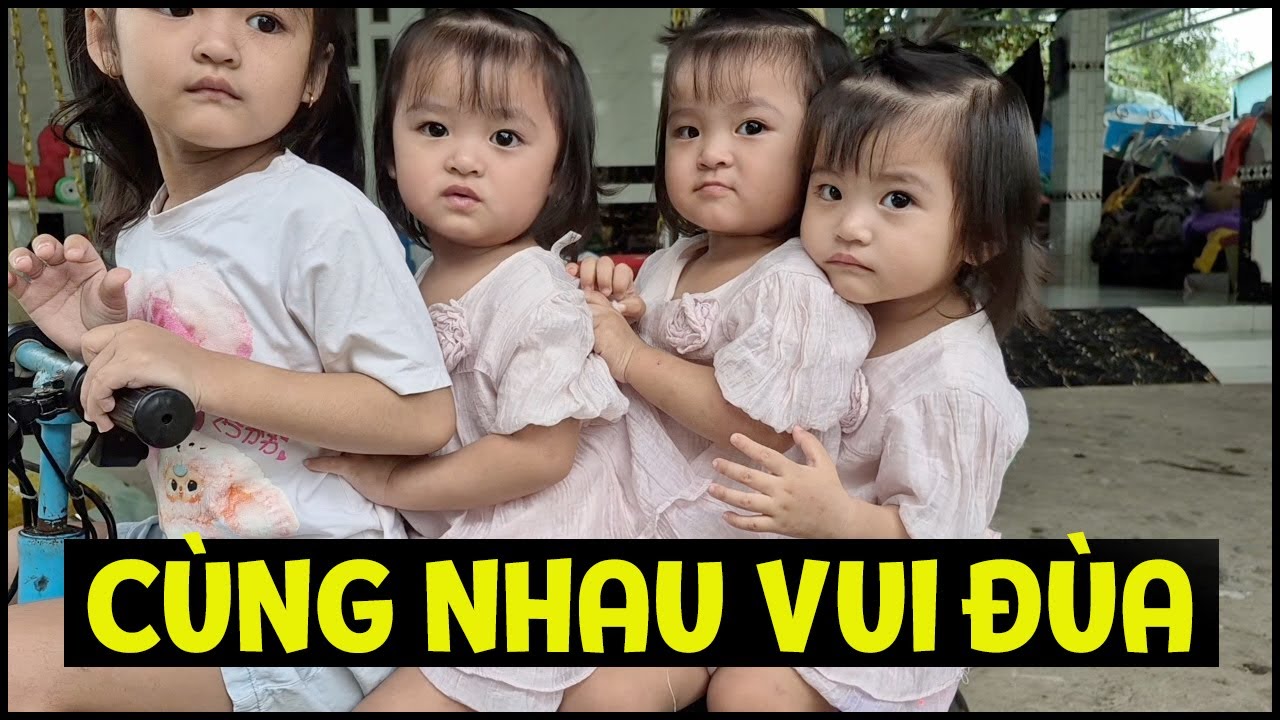 Ba bé sinh ba Mai Thùy Linh lớn nhanh như thổi, cùng nhau vui đùa chạy xe | TAM CÔ NƯƠNG