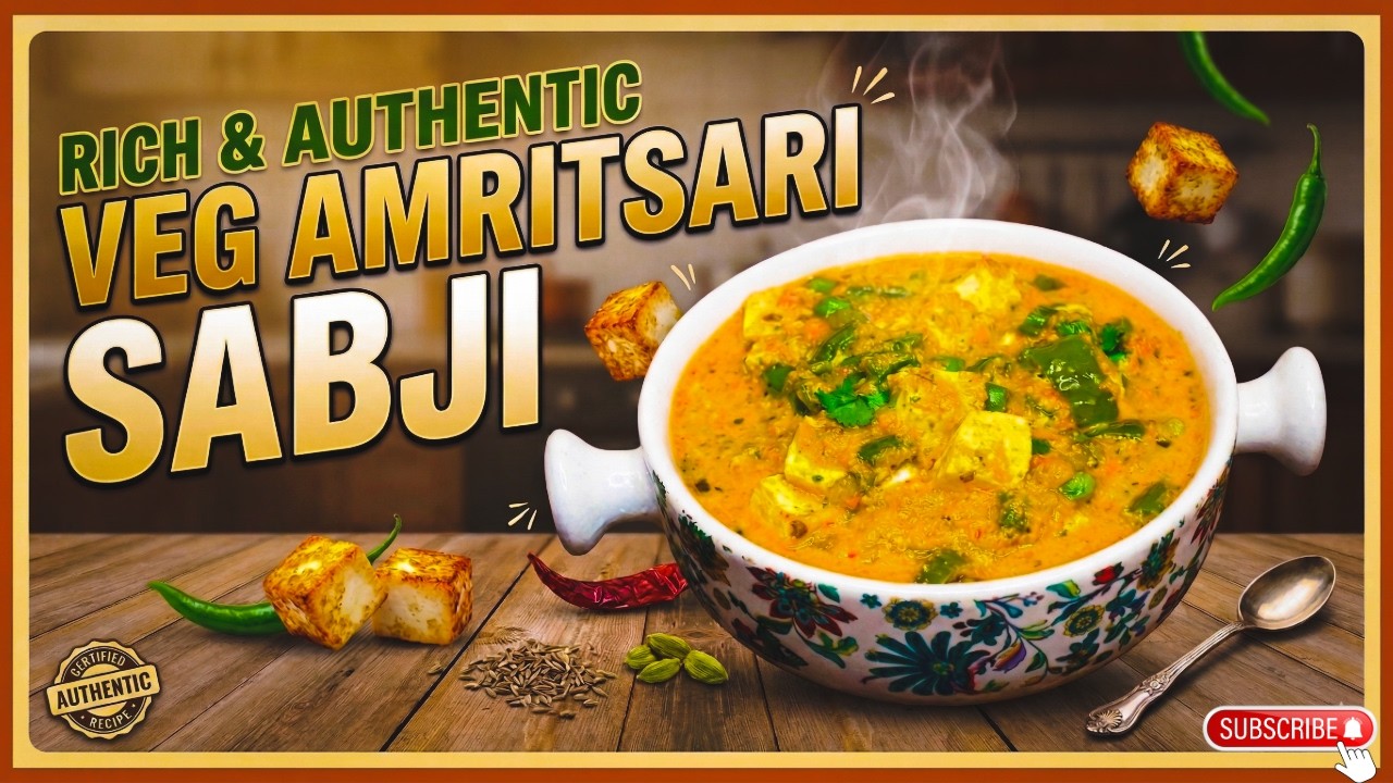 Spicy & Creamy Veg Amritsari Recipe | Easy North Indian Sabji | Neeruvaishalirecipebox