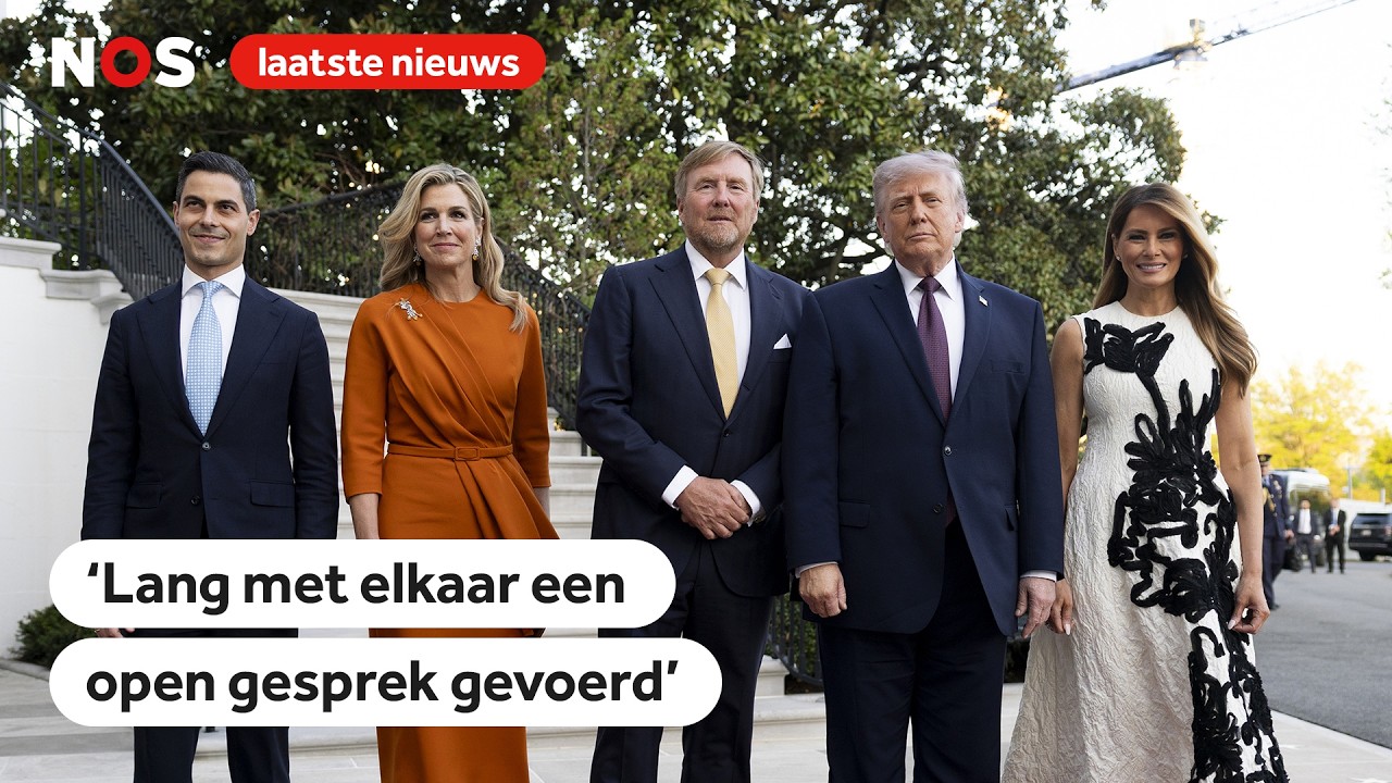 Jetten en het koningspaar op bezoek bij Trump