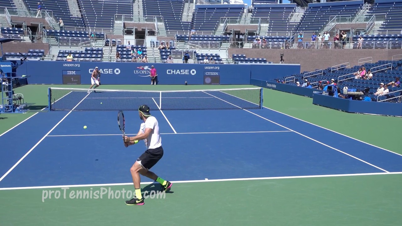 Sock v Isner, 2016 US open practice, 4K