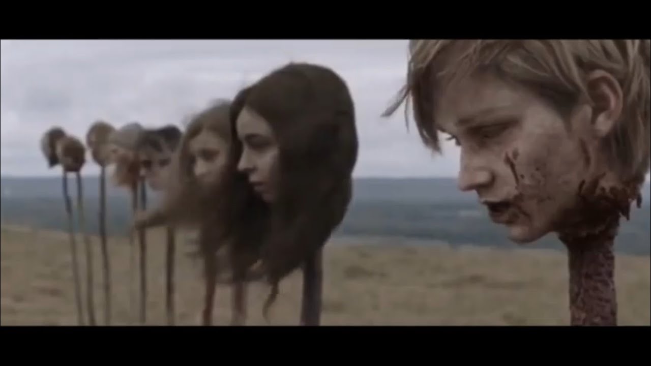 The Walking Dead heads on pikes