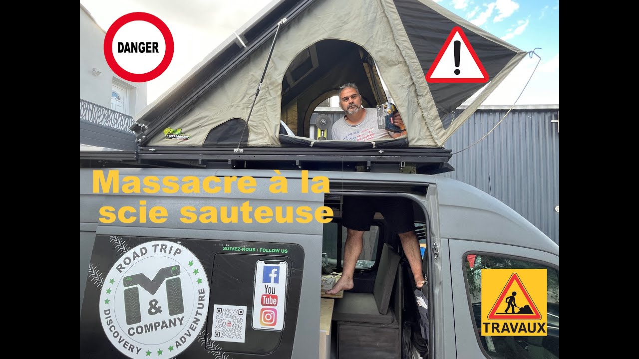 On TRANSFORME une tente de toit EN TOIT RELEVABLE métamorphose fourgon aménagé  mercedes Sprinter