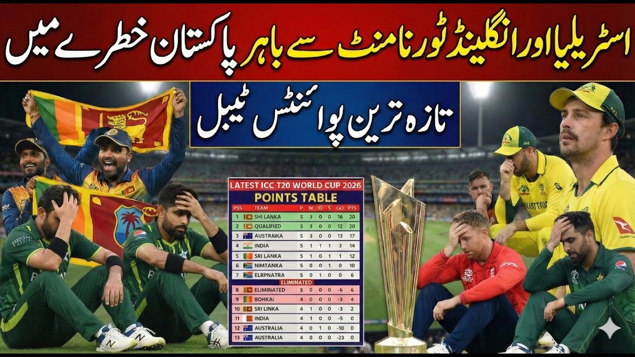 Today Latest Points Table T20 World Cup 2026 | Australia Out | Pakistan Super 8 Scenario