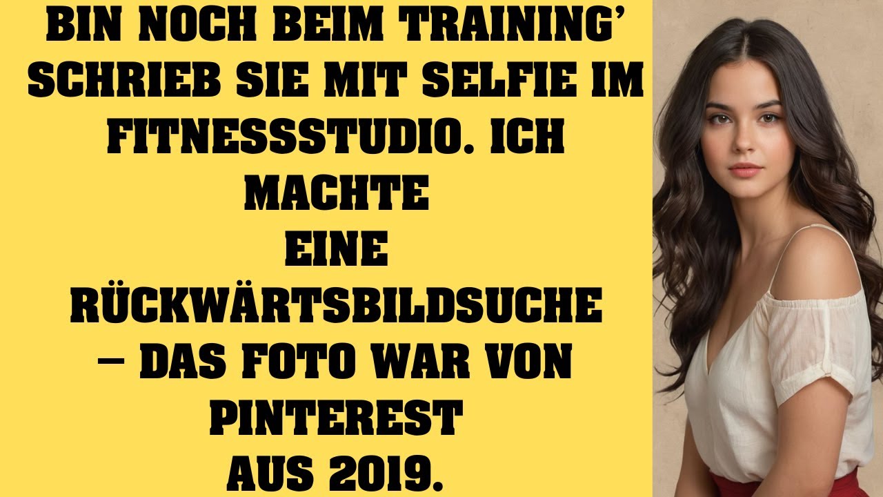 Sie schickte mir ‚Bin beim Sport' mit Gym-Selfie – das Foto war vom Internet