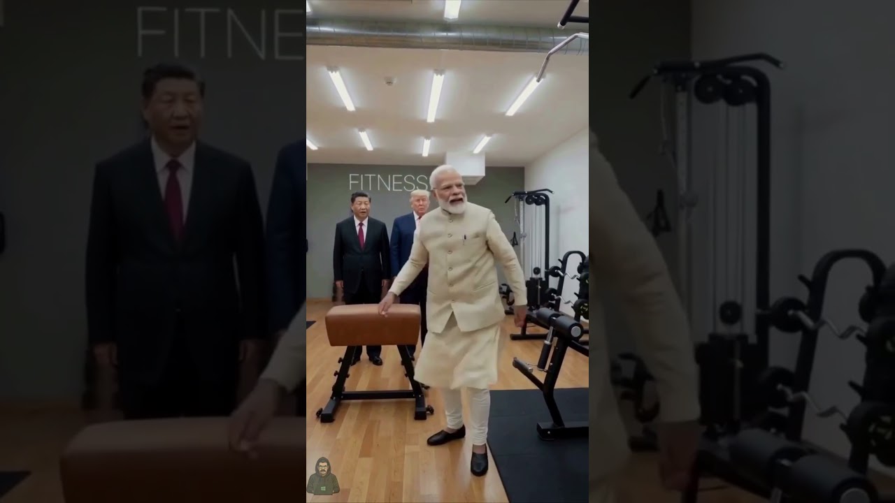 World Leaders Jump Over a Gym Vault 😂🤸 #Trump #Putin #XiJinping #Modi #Politics #Satire #Funny