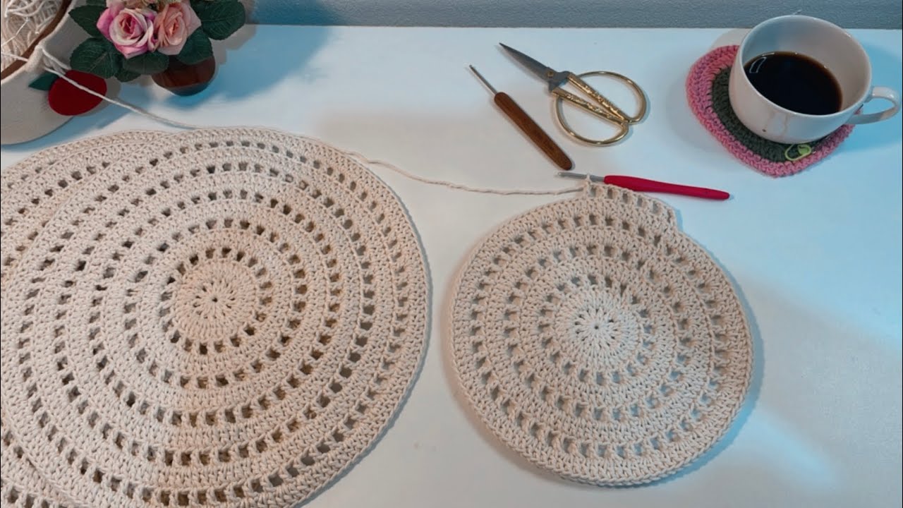 Americano Lovely - base sem marcação✅ #sousplatdecroche #crochetutorial #dicadecroche