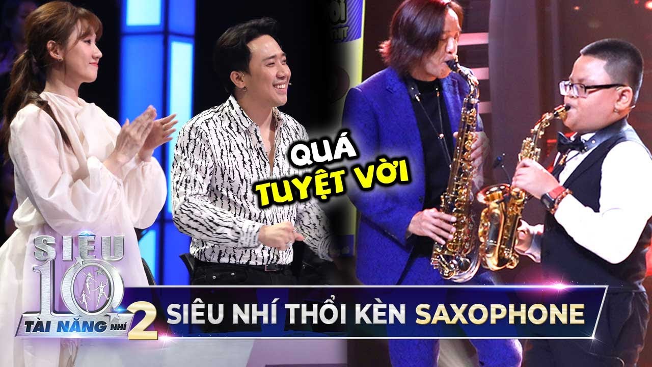 Trấn Thành phấn khích với màn BATTLE giữa Siêu Nhí thổi kèn với nhạc sĩ Hoài Phương chồng Việt Hương