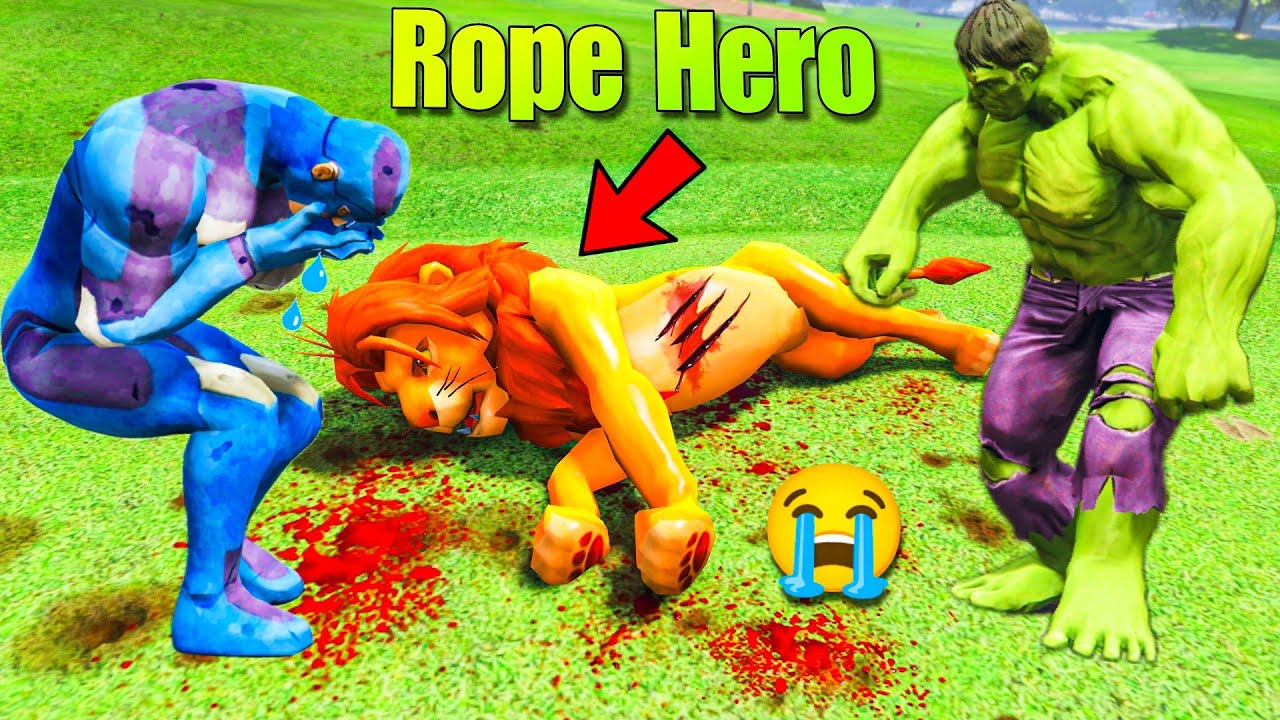 Who killed simba the lion king 😭|| rope hero vice town