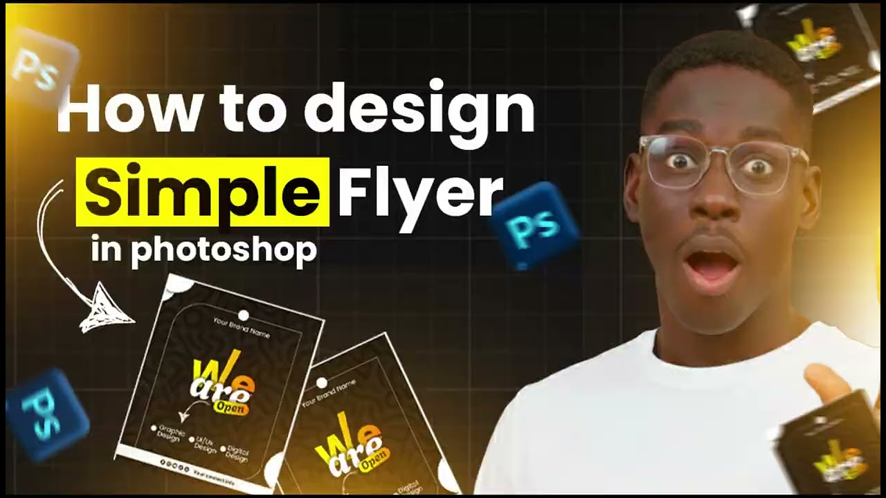 Design a Clean &ldquo;We&rsquo;re Open&rdquo; Flyer in Photoshop (Step-by-Step)