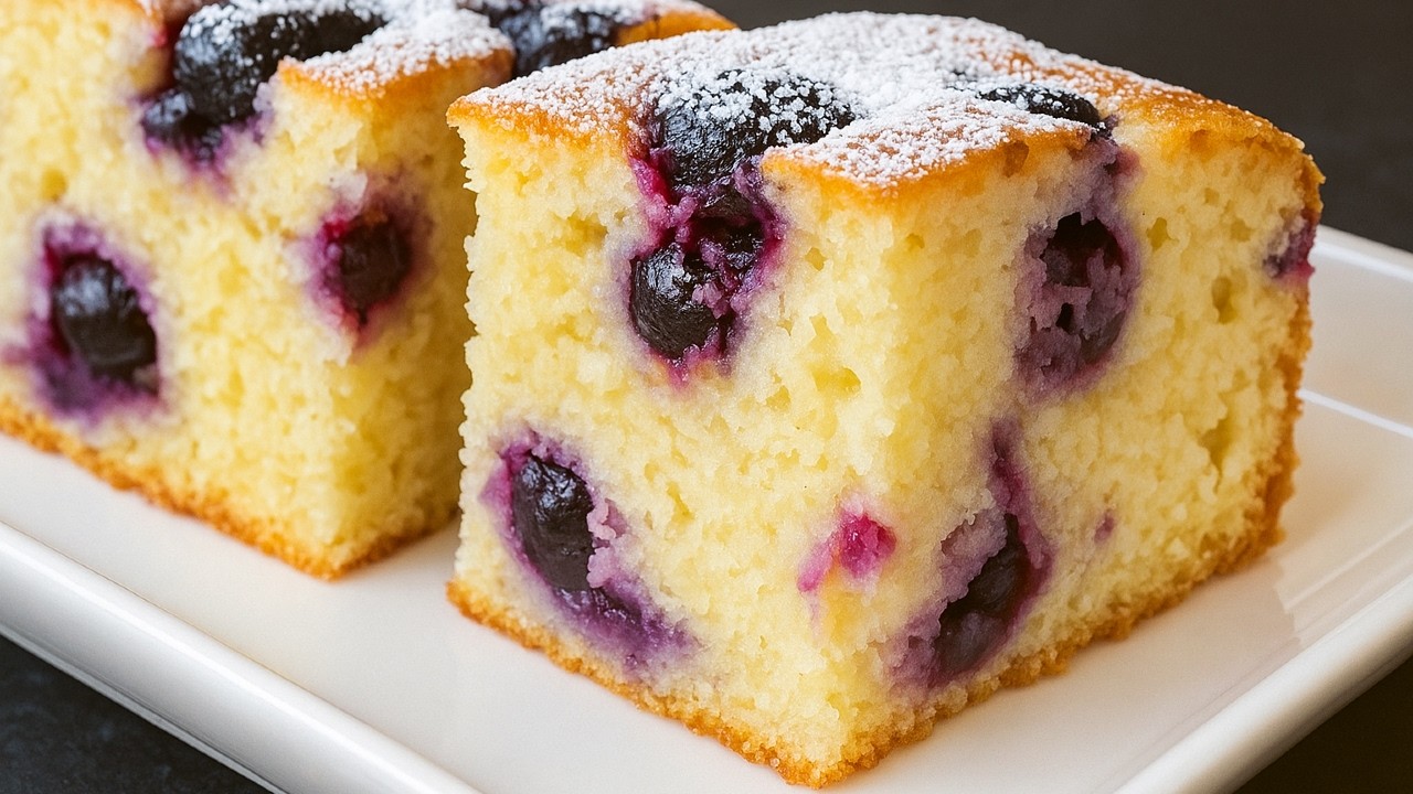 Quick Delicious Cake Recipe - Lemon Blueberry Cake! Easy Cake to make at Home!