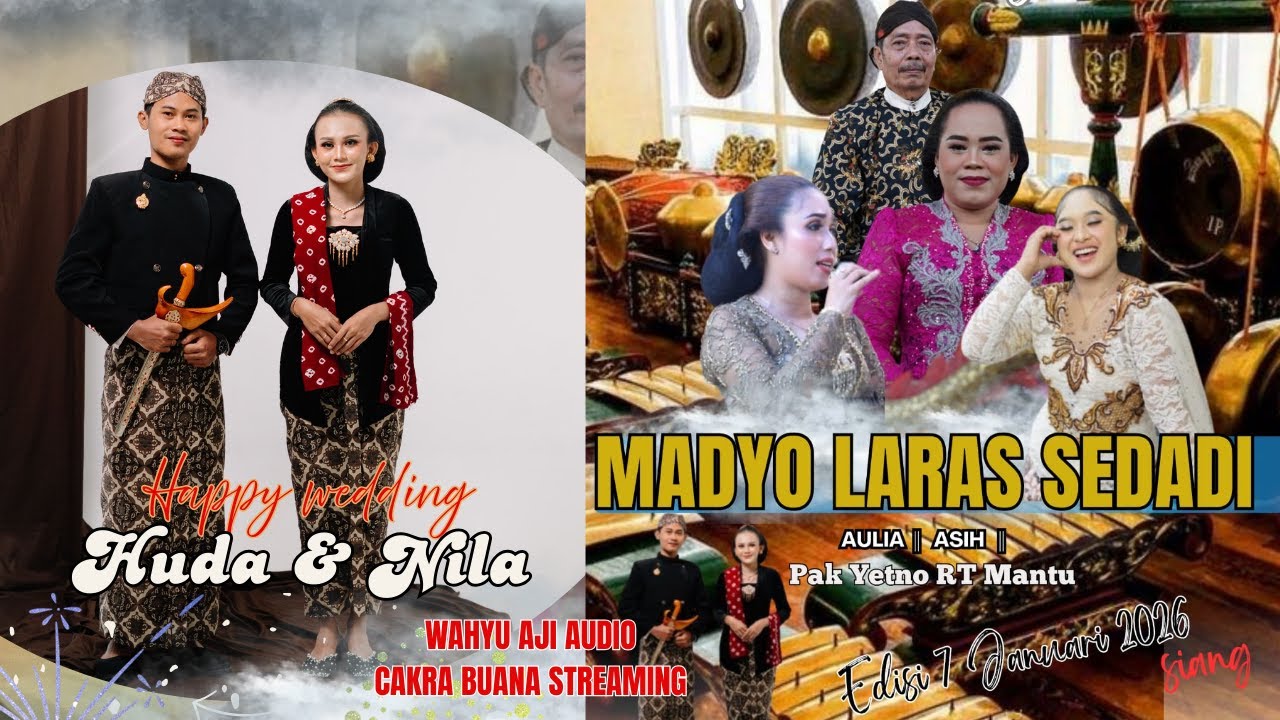 LIVE KARAWITAN MADYO LARAS Pimp.Ki SUDJIO SEDADI || WDDING HUDA & NILA || WAHYU AJI AUDIO ||