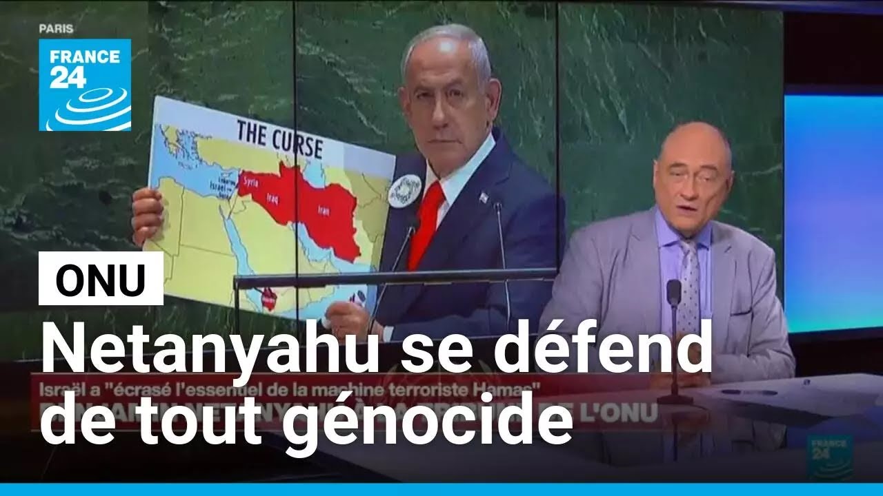 &Agrave; la tribune de l'ONU, Benjamin Netanyahu se d&eacute;fend de tout g&eacute;nocide &bull; FRANCE 24