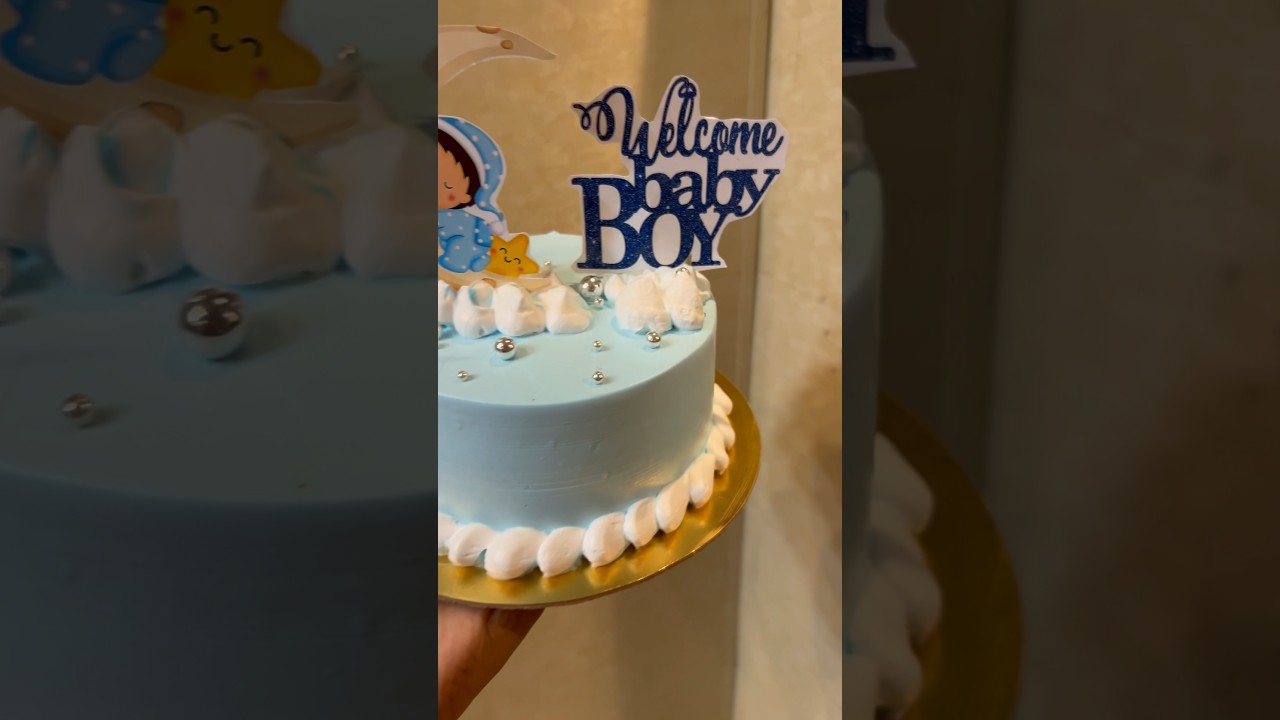 Baby boy welcome cake 
