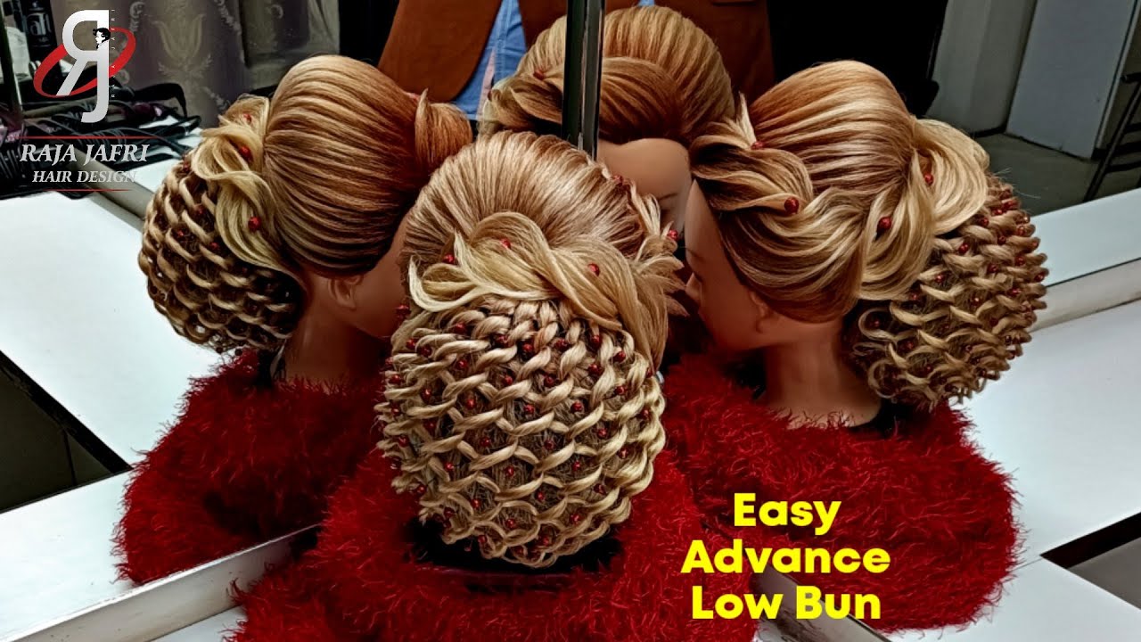 Easy Advance Low Bun#creativehairstyling#bridalbun16 February 2022