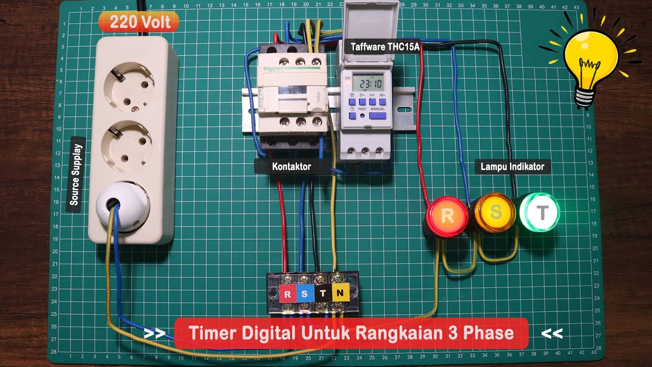 Tutorial Setting Timer Digital Untuk Rangkaian 3 Phase | Simple Project