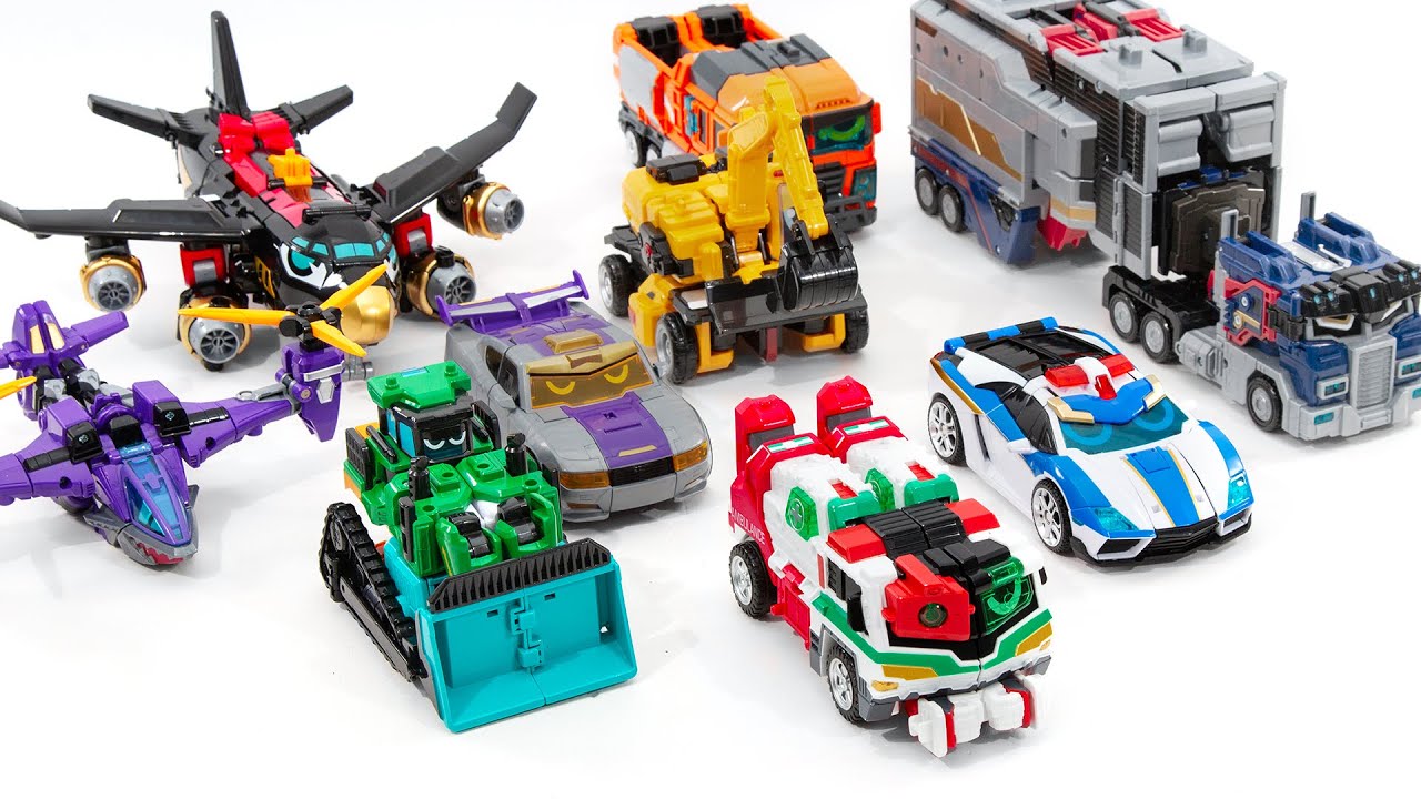 Metal CardBot 9 Vehicles Car Robots Toys Transformers