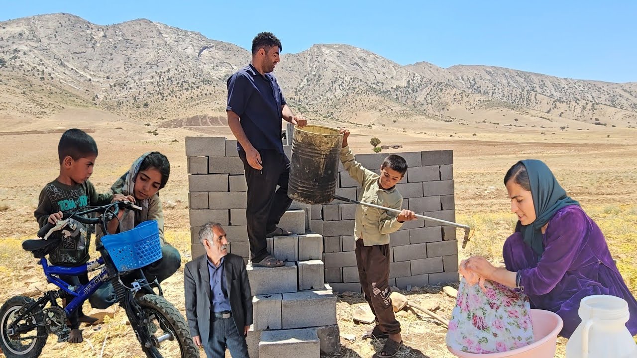 Carrying out a fatherly duty by building bathrooms and toilets in the desert.