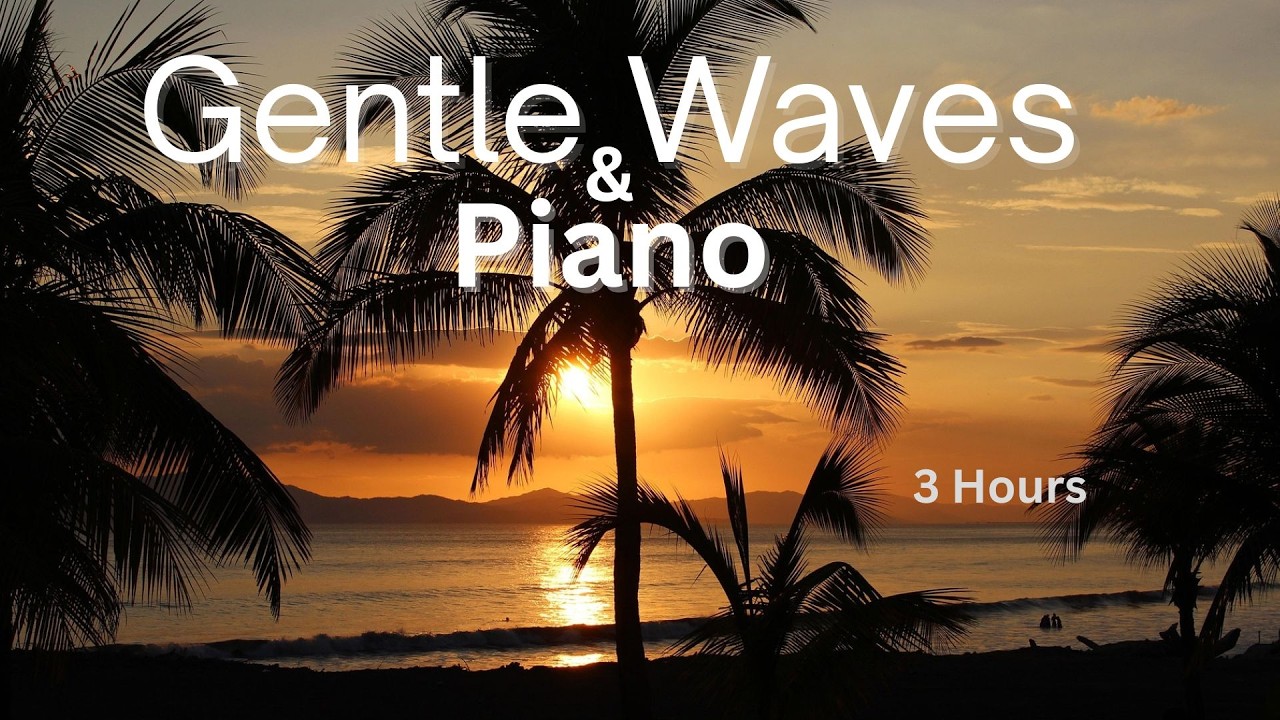 Can’t Sleep? Ocean Waves & Soft Piano for Deep Sleep 🌙 Calm Anxiety (3 Hours)