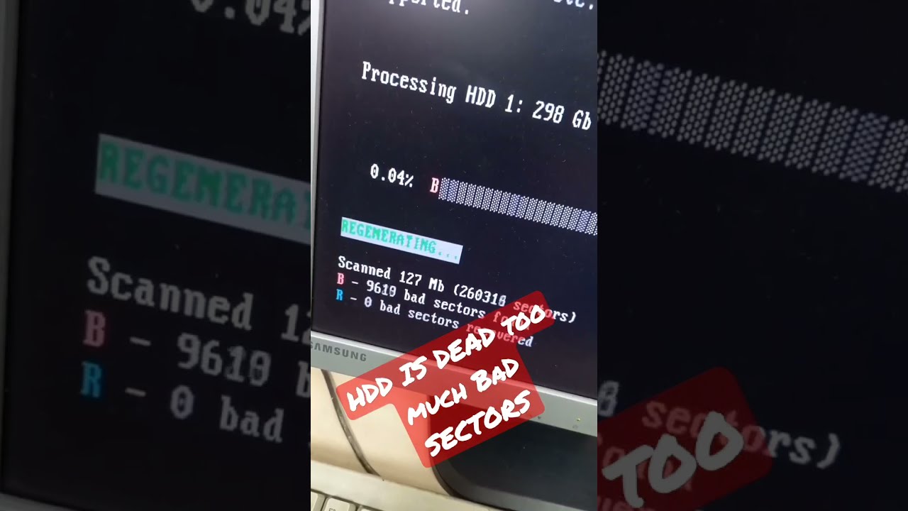 ⁉️❌️#HDD IS DEAD too much bad sectors❌️⁉️