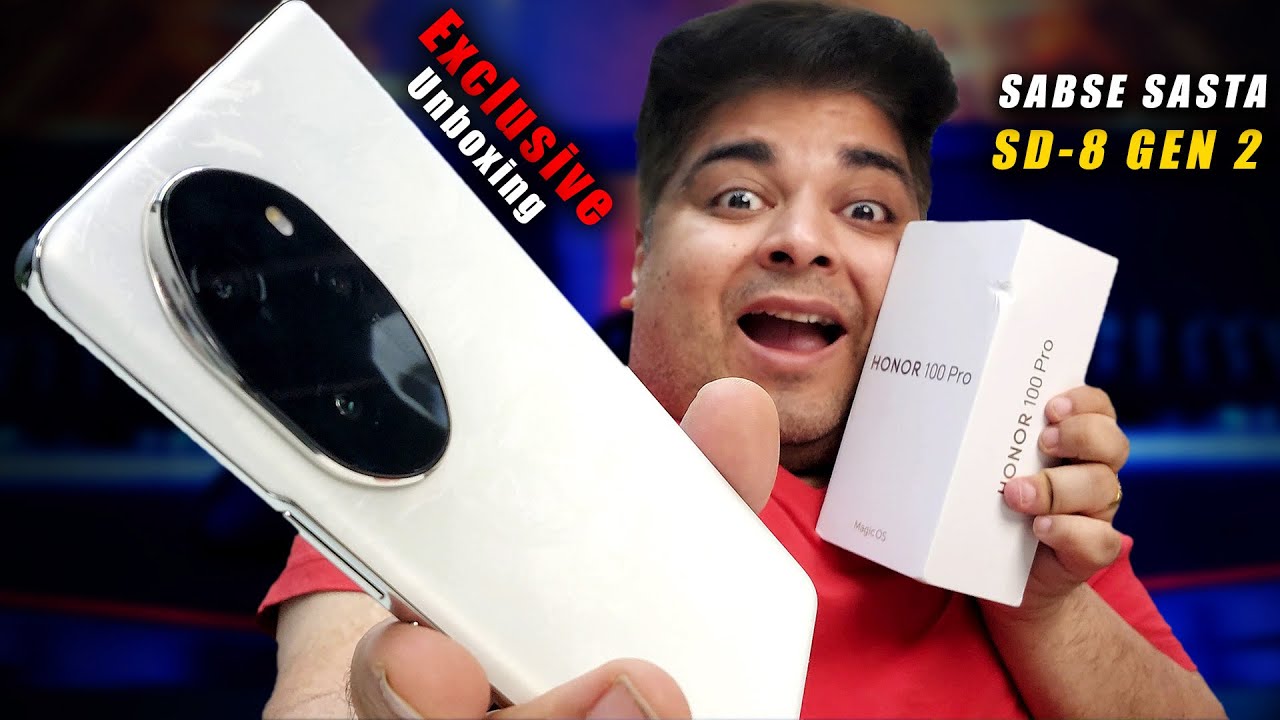[Exclusive] Honor 100 Pro Unboxing & First Look⚡Sabse सस्ता 8 GEN 2 | Coming Soon in India🔥