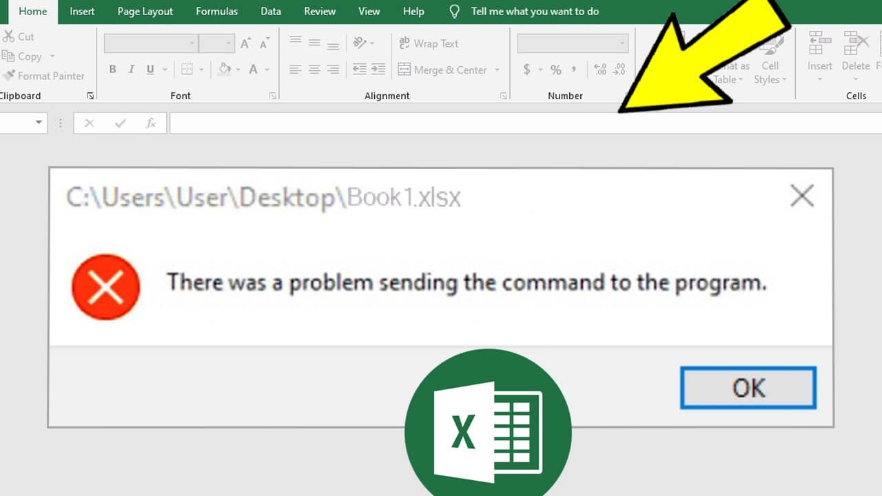 There was a problem sending the command to the program in Excel - How To Fix excel Error - FIXED ✅