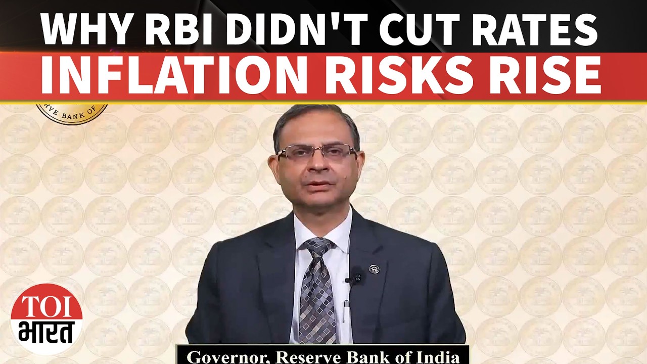 RBI Keeps Repo Rate Unchanged At 5.25% | Inflation Risks Rise, Growth Forecast Cut To 6.6%
