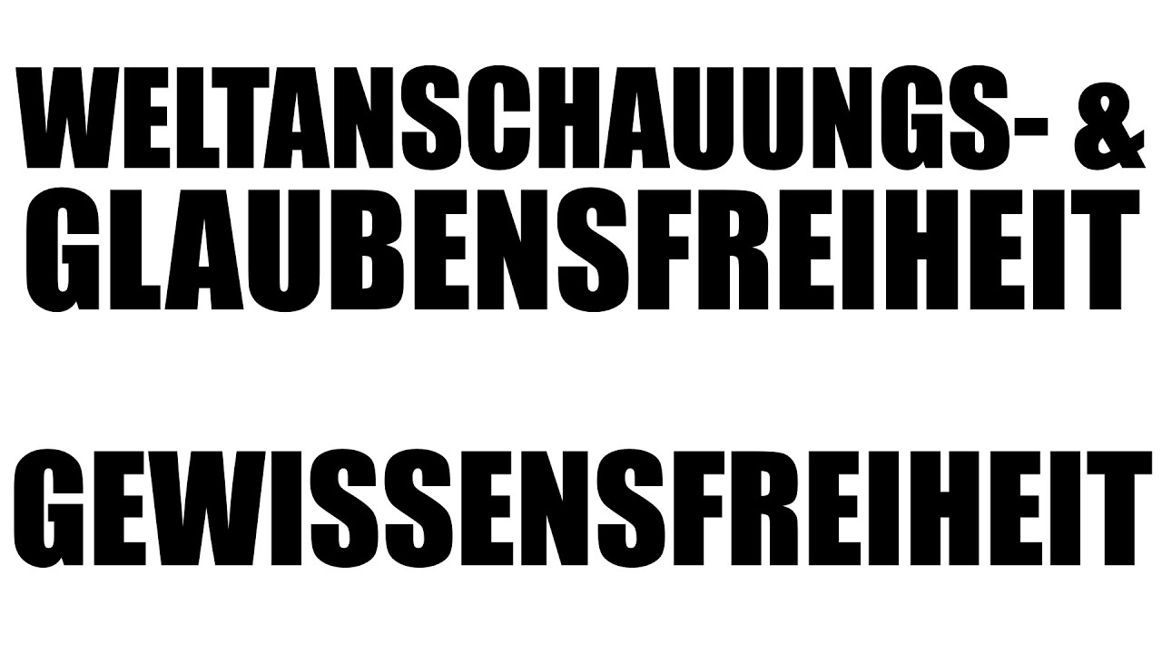 Glaubens-, Religions-, Gewissens- und Weltanschauungsfreiheit: Art 4, 140 GG - Grundrechte 3.13
