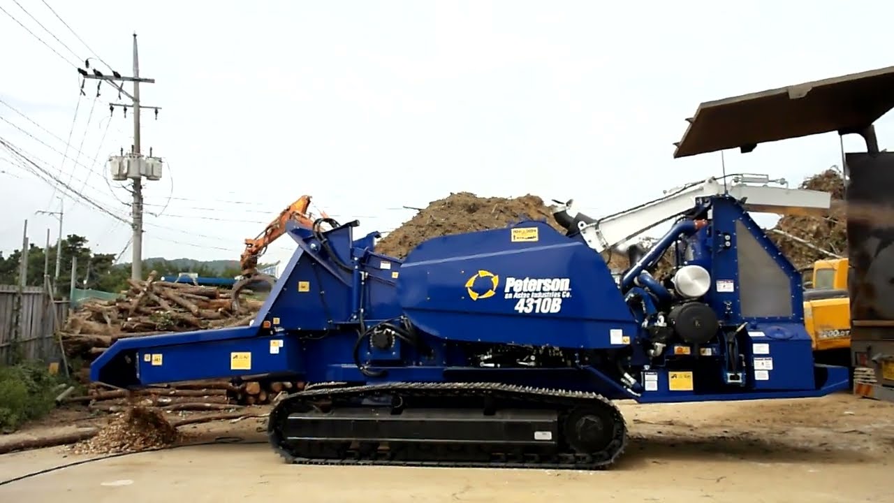 [파쇄실 내부 격자망 기본 내장]PETERSON 4310B DRUM CHIPPER 나무파쇄기 목재파쇄기