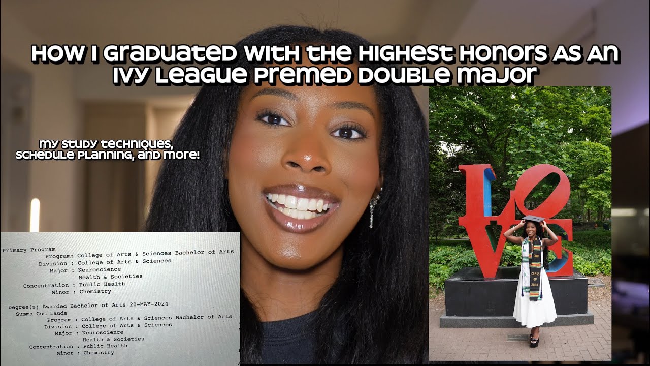 How I Graduated With The Highest Honors As An Ivy League Premed Double Major (studying tips + more!)